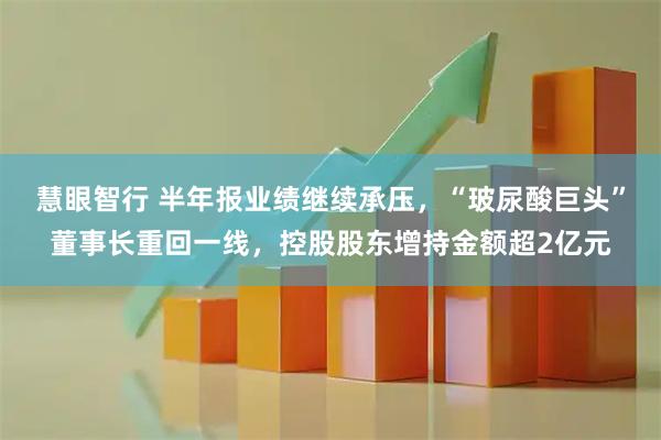 慧眼智行 半年报业绩继续承压，“玻尿酸巨头”董事长重回一线，控股股东增持金额超2亿元